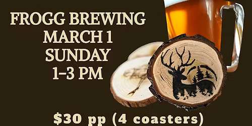 Hop To It: Wood Burned Coasters