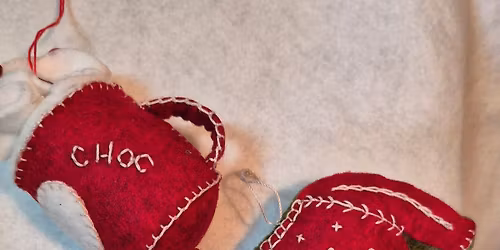 Mini Stitched Jumper & Hot Choc Mug Xmas Decorations