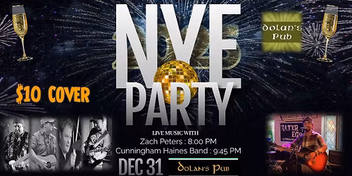 New Years Eve Party with Cunningham Haines Band and Zach Peters