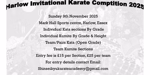 Harlow Invitational Karate Competition