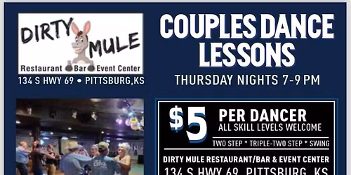 Thursday Night Couples Dance Lessons & Free Pool @ the Dirty Mule