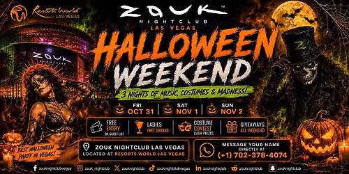 HALLOWEEN WEEKEND AT ZOUK NIGHTCLUB