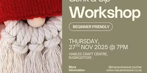 FULL - Christmas Gonk & Sip Workshop