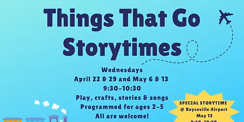Things That Go Storytimes