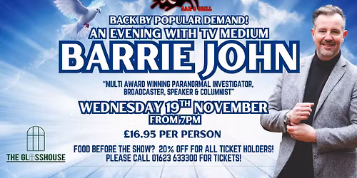 AN EVENING WITH TV MEDIUM - BARRIE JOHN!! \ud83d\udd4a\ufe0f