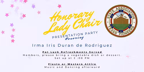 Honorary Lady Chair Presentation Party