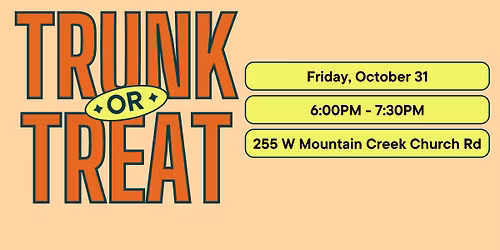 Trunk or Treat at Mountain Creek Baptist Church