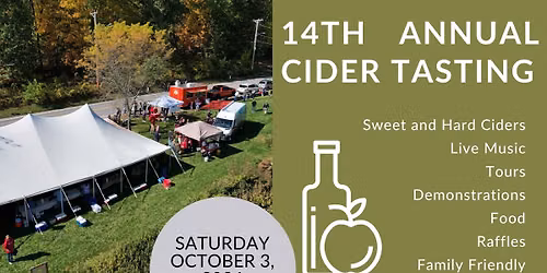 14th Annual Cider Tasting — 140 Cedar Ave, Poughkeepsie, NY 12603-4725, United States