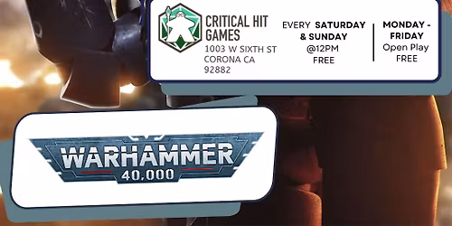 Warhammer Weeklys & open play