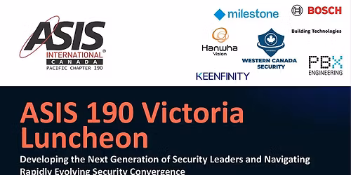 Victoria April ASIS Canadian Pacific Chapter 190 Chapter luncheon