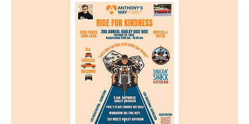 3rd ANNUAL RIDE FOR KINDNESS DICE RUN