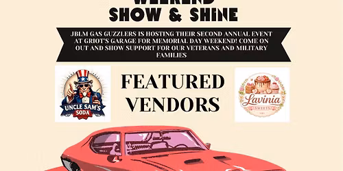 JBLM Gas Guzzlers 2nd Annual Show and Shine @ Griot's Garage Flagship Retail Store