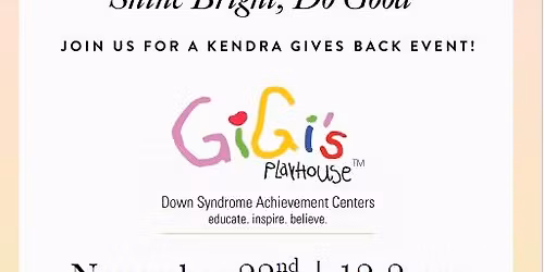 Kendra Scott Gives Back Shopping Event!