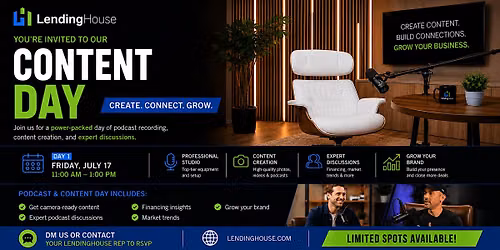 LendingHouse Content Day | Podcast, Branding & Networking