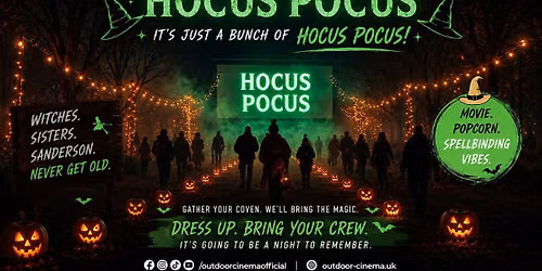 Hocus Pocus Halloween Outdoor Cinema in Northampton
