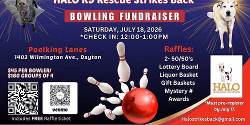 Halo K9 Strikes Back Bowling Fundraiser 
