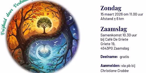 Lente Wandeling. Vrijheid \u2013 Verbinding-Natuur