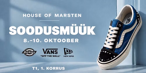 (Tallinn) House of Marsten soodusm\u00fc\u00fck, 08.10-10.10 @T1 kaubanduskeskus.