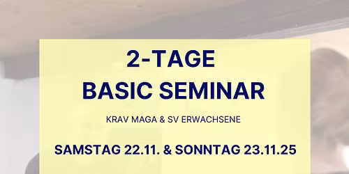 2-Tage Krav Maga & SV Basic Seminar Erwachsene