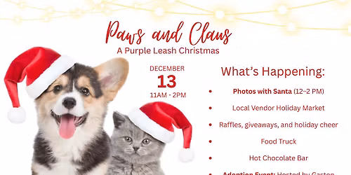Paws and Claus- A purple Leash Christmas