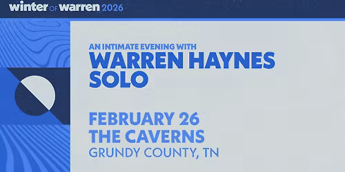 Warren Haynes Solo in The Caverns - Winter of Warren 2026