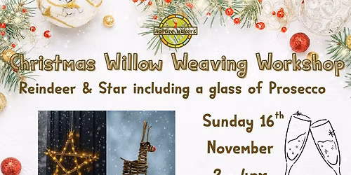 WIllow Reindeer & Star Workshop (including glass of Prosecco)