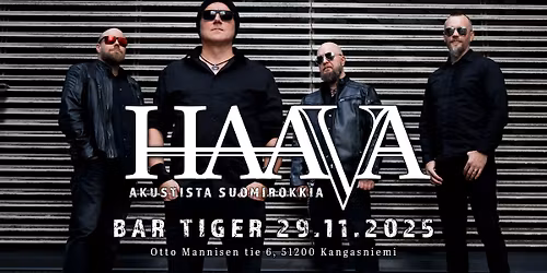 Haava soittaa akustista Suomirokkia Bar Tiger:ssä 