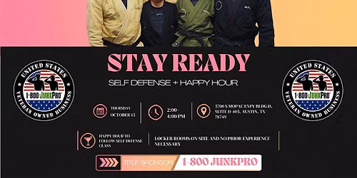 Stay Ready: A WBRE Self-Defense Class + Happy Hour