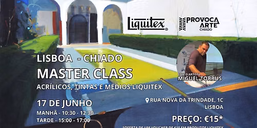 MASTER CLASS | Acr\u00edlicos, Tintas e M\u00e9dios Liquitex