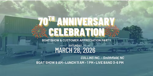 70th Anniversary Celebration: Boat Show & Customer Appreciation Party