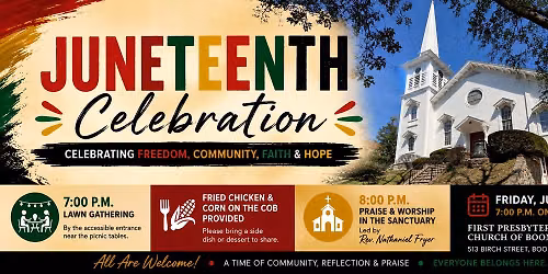 Juneteenth Celebration at First Presbyterian Church of Boonton