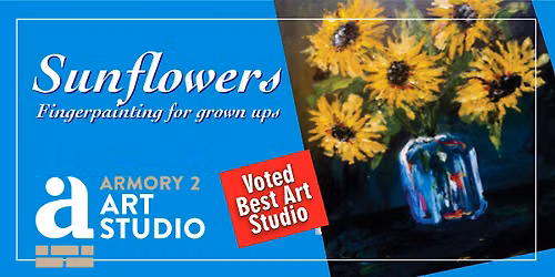 Brushstrokes - Fingerpainting for grown ups - 'Sunflowers'