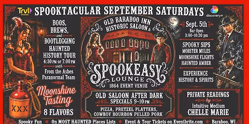 1864 SALOON BOOS, BREWS, & BOOTLEGGING TOURS in this Historic Haunt!