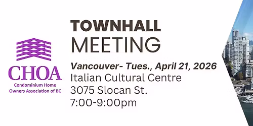CHOA Townhall Meeting - Vancouver
