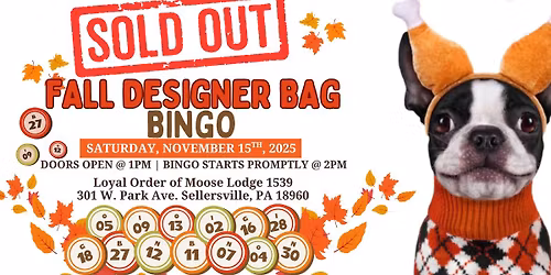 Fall Designer Bag Bingo