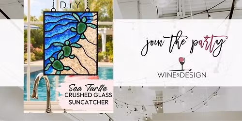 NEW! Sea Turtle Crushed Glass Resin Suncatcher  | Wine & Design