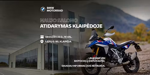 Naujojo BMW Motorrad salono Klaip\u0117doje atidarymas ir BMW F 450 GS pristatymas Lietuvoje