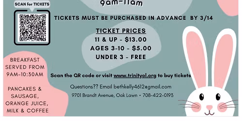 Trinity Lutheran Church Bunny Breakfast