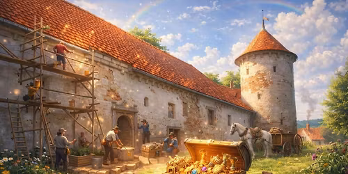 Velk\u00fd p\u00e1tek odhaluje poklady. Tradi\u010dn\u00ed p\u0159edvelikono\u010dn\u00ed brig\u00e1da na z\u00e1mku Pten\u00ed