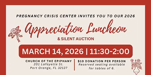 Pregnancy Crisis Center 2026 Appreciation Luncheon