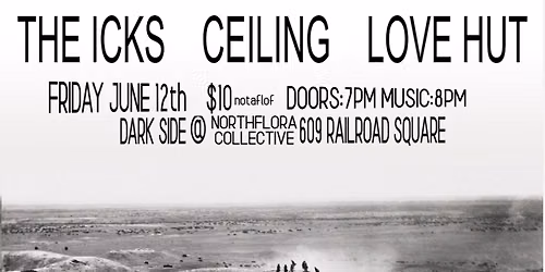 The Icks w\/ Ceiling & Love Hut at NorthFlora Collective\u2019s Dark Side!