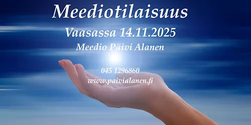 Meediotilaisuus Vaasassa 14.11.2025