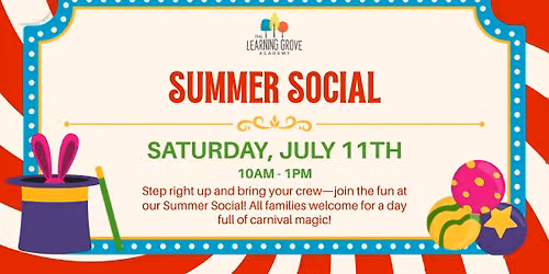 Carnival Curiosity Summer Social at The Learning Grove Academy N. Liberty