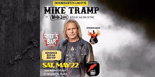 MIKE TRAMP the voice of WHITE LION one night only STET'S BAR