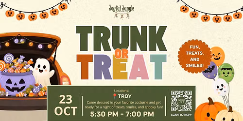 \ud83c\udf83\ud83c\udf6c TRUNKS, TREATS & SPOOKY FUN ARE COMING TO TROY! \ud83d\udc7b