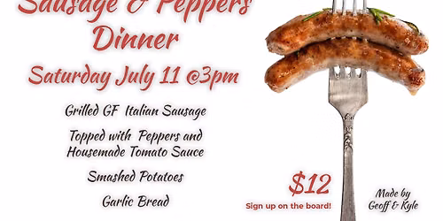Sausage & Peppers Dinner at Vytautas