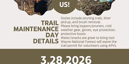 Trail Maintenance at Wayne National Forest - Nelsonville, OH