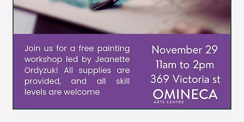 Acrylics & Glazing Paint workshop with Jeanette Ordyzuk