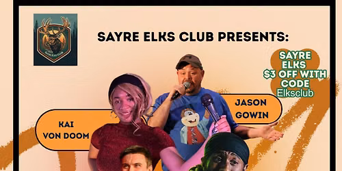 Comedy Club Night at the Sayre Elks