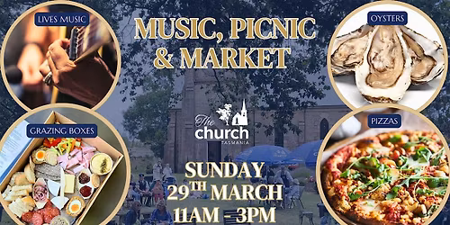 Live Music, Market & Picnic at The Church Sunday 29 March 2026
